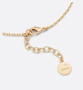 Dio(r)evolution Necklace • Gold-Finish Metal and White Crystals