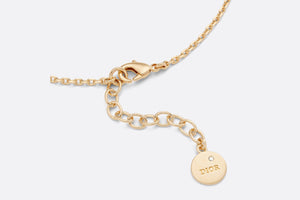 Dio(r)evolution Necklace • Gold-Finish Metal and White Crystals