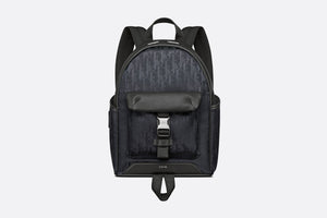 Kid's Dior Explorer Backpack • Black Dior Oblique Mirage Technical Fabric and Grained Calfskin
