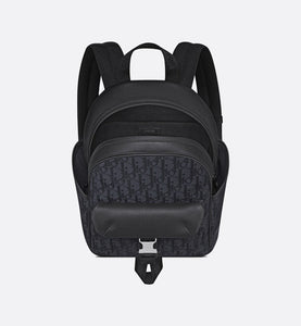 Kid's Dior Explorer Backpack • Black Dior Oblique Mirage Technical Fabric and Grained Calfskin