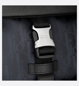 Kid's Dior Explorer Backpack • Black Dior Oblique Mirage Technical Fabric and Grained Calfskin