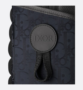 Kid's Dior Explorer Backpack • Black Dior Oblique Mirage Technical Fabric and Grained Calfskin
