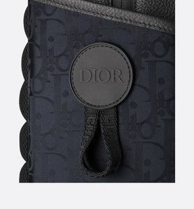 Kid's Dior Explorer Backpack • Black Dior Oblique Mirage Technical Fabric and Grained Calfskin