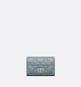 Dior Caro XS Wallet • Cloud Blue Supple Cannage Calfskin