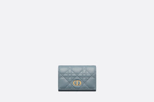 Dior Caro XS Wallet • Cloud Blue Supple Cannage Calfskin