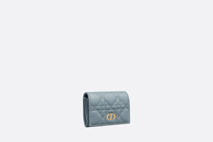 Dior Caro XS Wallet • Cloud Blue Supple Cannage Calfskin