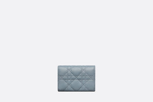 Dior Caro XS Wallet • Cloud Blue Supple Cannage Calfskin