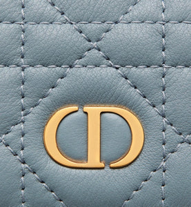 Dior Caro XS Wallet • Cloud Blue Supple Cannage Calfskin