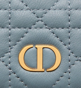 Dior Caro XS Wallet • Cloud Blue Supple Cannage Calfskin