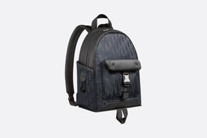 Kid's Dior Explorer Backpack • Black Dior Oblique Mirage Technical Fabric and Grained Calfskin