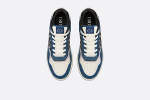 B27 Low-Top Sneaker • Blue, Cream and Dior Gray Smooth Calfskin with Beige and Black Dior Oblique Jacquard