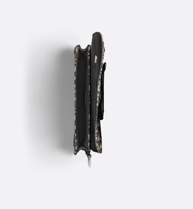 Saddle Pouch • Beige and Black Dior Oblique Jacquard