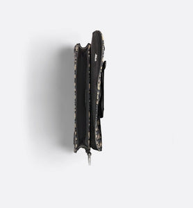 Saddle Pouch • Beige and Black Dior Oblique Jacquard
