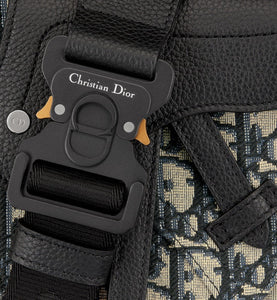 Saddle Pouch • Beige and Black Dior Oblique Jacquard