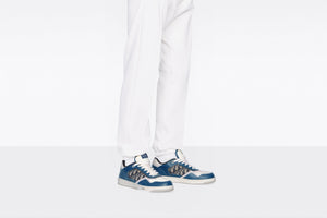 B27 Low-Top Sneaker • Blue, Cream and Dior Gray Smooth Calfskin with Beige and Black Dior Oblique Jacquard