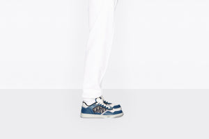 B27 Low-Top Sneaker • Blue, Cream and Dior Gray Smooth Calfskin with Beige and Black Dior Oblique Jacquard