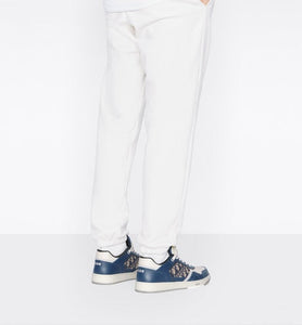 B27 Low-Top Sneaker • Blue, Cream and Dior Gray Smooth Calfskin with Beige and Black Dior Oblique Jacquard