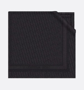 D-Oblique Shawl • Black Wool, Silk and Cashmere