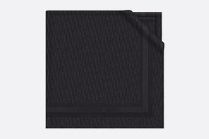 D-Oblique Shawl • Black Wool, Silk and Cashmere
