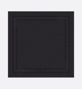 D-Oblique Shawl • Black Wool, Silk and Cashmere