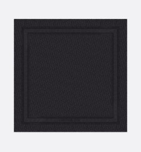 D-Oblique Shawl • Black Wool, Silk and Cashmere