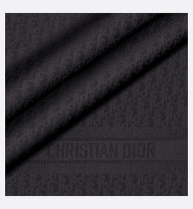 D-Oblique Shawl • Black Wool, Silk and Cashmere