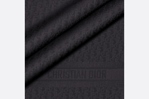 D-Oblique Shawl • Black Wool, Silk and Cashmere
