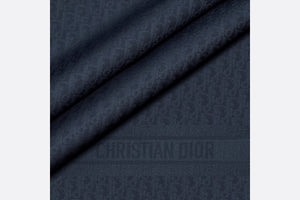 D-Oblique Shawl • Navy Blue Wool, Silk and Cashmere