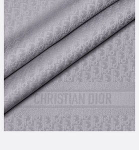 D-Oblique Shawl • Gray Wool, Silk and Cashmere
