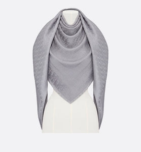 D-Oblique Shawl • Gray Wool, Silk and Cashmere