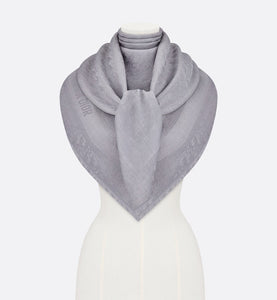 D-Oblique Shawl • Gray Wool, Silk and Cashmere
