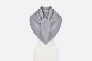D-Oblique Shawl • Gray Wool, Silk and Cashmere