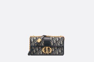30 Montaigne East-West Bag • Blue Dior Oblique Jacquard