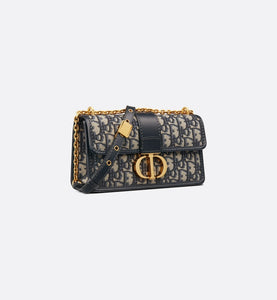 30 Montaigne East-West Bag • Blue Dior Oblique Jacquard