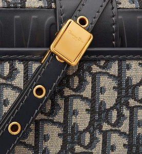 30 Montaigne East-West Bag • Blue Dior Oblique Jacquard