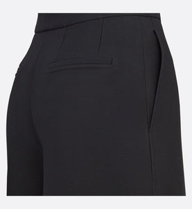 Cropped Pants • Black Wool and Silk