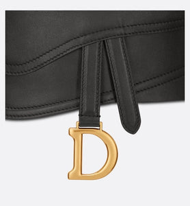 Saddle Belt • Black Smooth Calfskin, 13.5 CM