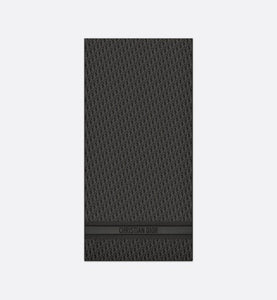 Dior Oblique Stole • Black Silk Crepe