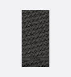 Dior Oblique Stole • Black Silk Crepe
