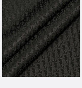 Dior Oblique Stole • Black Silk Crepe