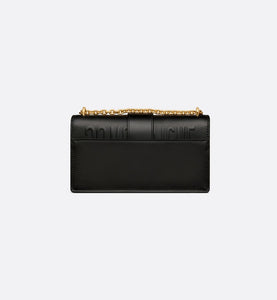 30 Montaigne East-West Bag with Chain • Black Calfskin