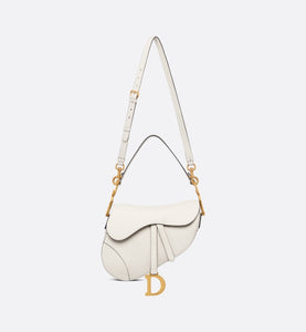 Saddle Bag with Strap • Latte Grained Calfskin
