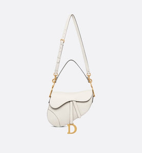 Saddle Bag with Strap • Latte Grained Calfskin