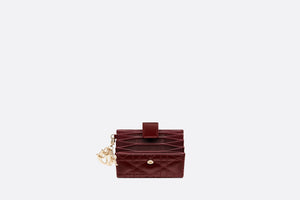Lady Dior 5-Gusset Card Holder • Amaranth Patent Cannage Calfskin