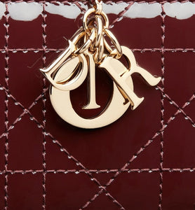 Lady Dior 5-Gusset Card Holder • Amaranth Patent Cannage Calfskin