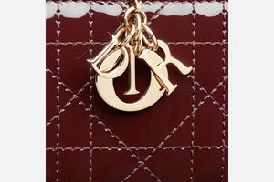 Lady Dior 5-Gusset Card Holder • Amaranth Patent Cannage Calfskin