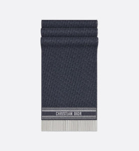 Dior Oblique Scarf • Navy Blue Cashmere