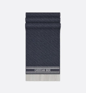 Dior Oblique Scarf • Navy Blue Cashmere