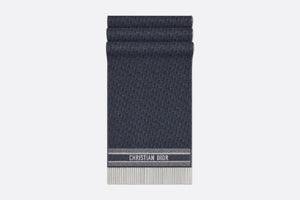 Dior Oblique Scarf • Navy Blue Cashmere