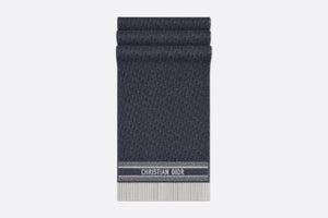 Dior Oblique Scarf • Navy Blue Cashmere